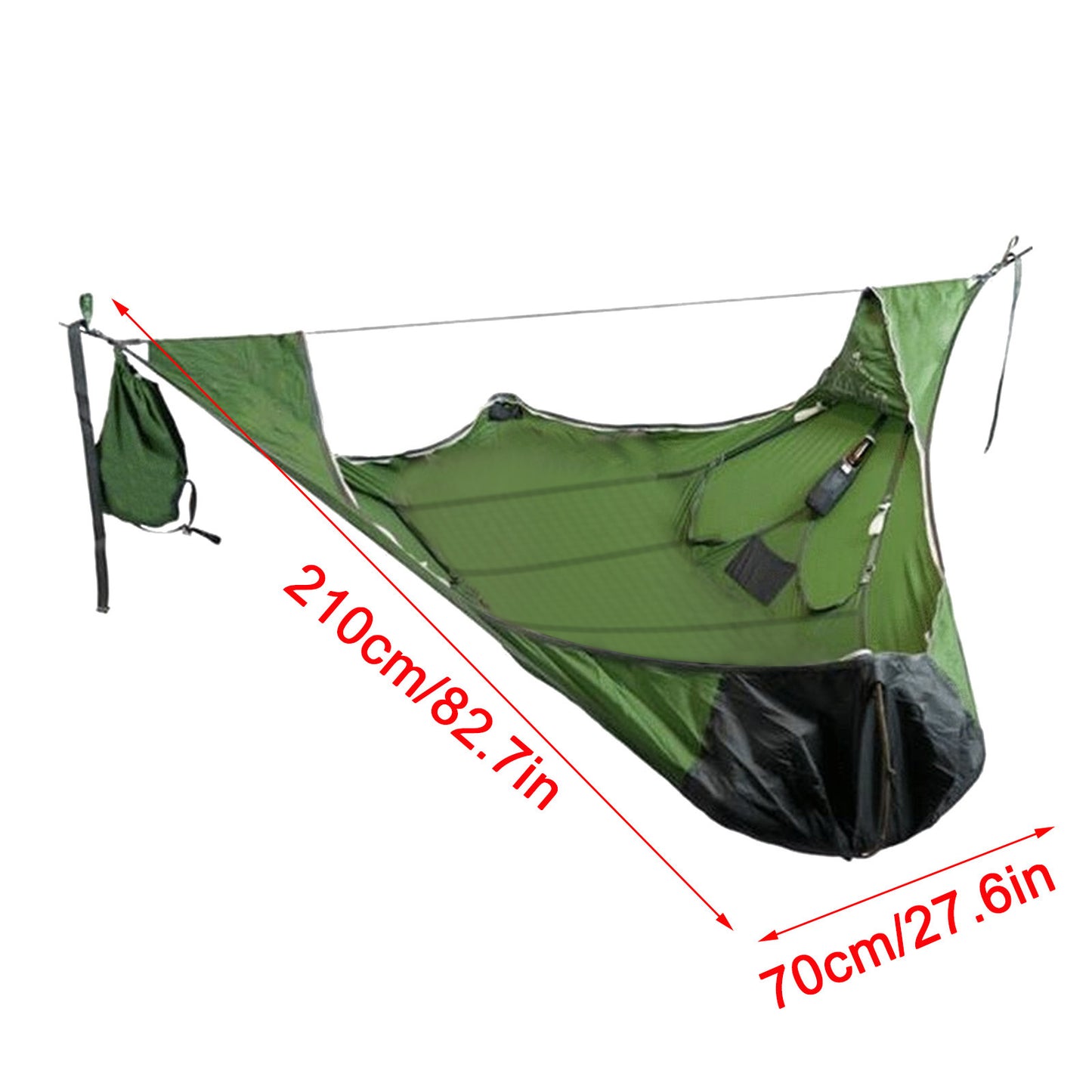 Flat Sleep Hammock Tent With Bug Net And Suspension Kit